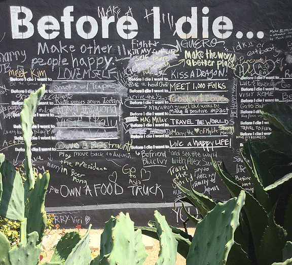 Before I Die Wall in Austin by Candy Chang